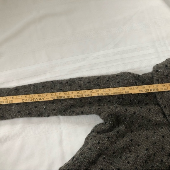 Vtg Wrap Style Fleece Lined Wool Sweater - Picture 10 of 11